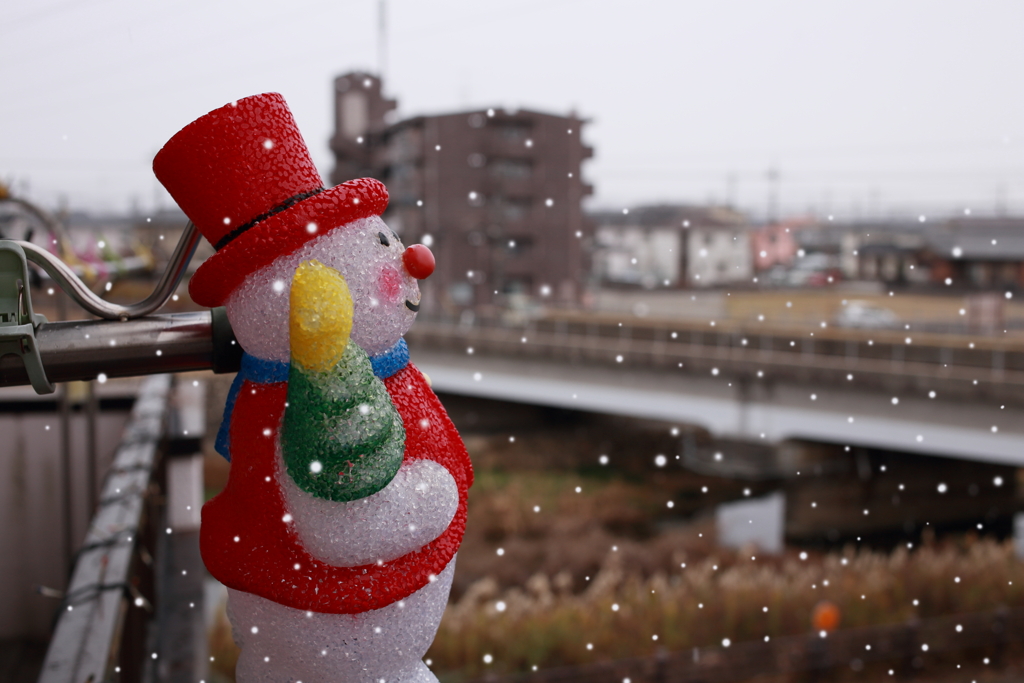 人工雪降らせましたぁ。（汗