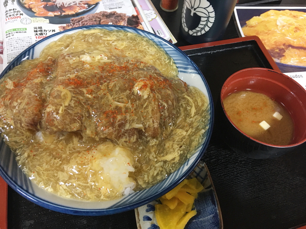 あんかけカツ丼大盛り一丁！