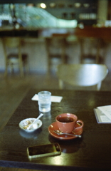 土砂降りにホッとコーヒー（笑