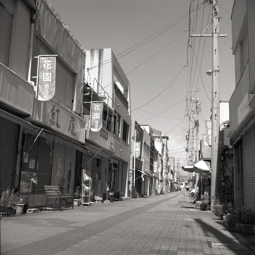 衣料品店の商店街