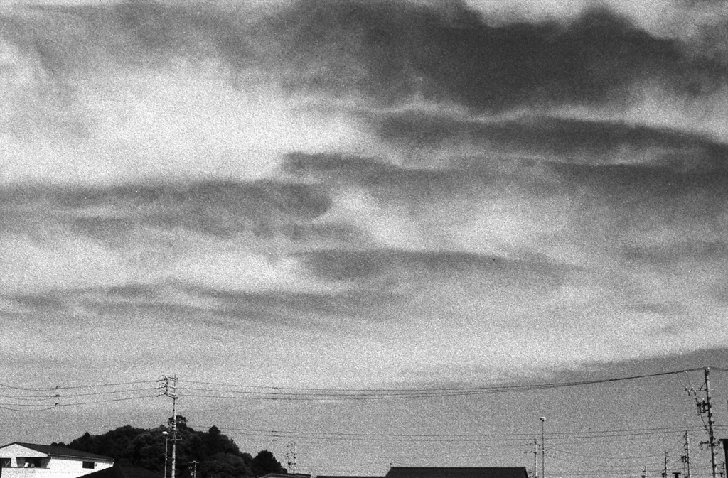 粒子感のある空の風景