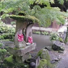 苔傘の石地蔵