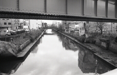 向田橋からJR中央線下の新堀川