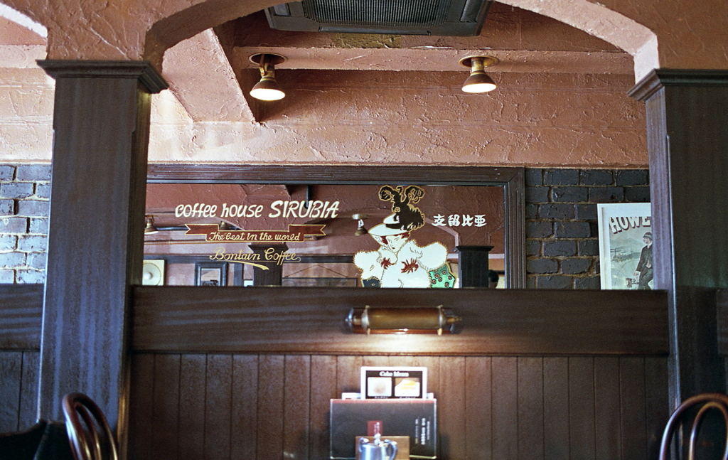 壁のレトロミラー