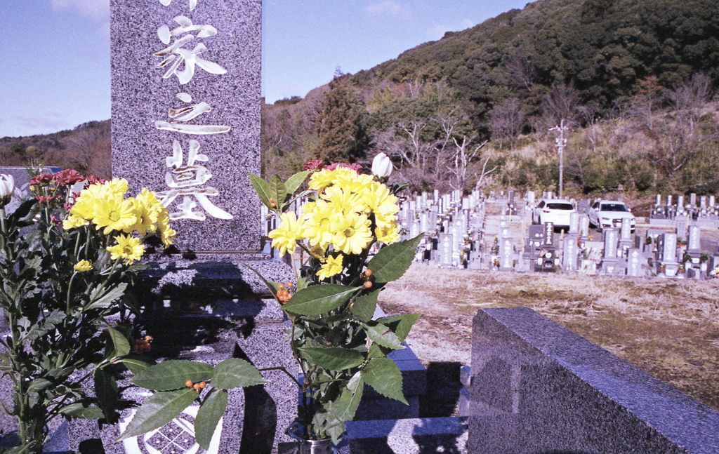 孫と家内と三人で手を合わせ…