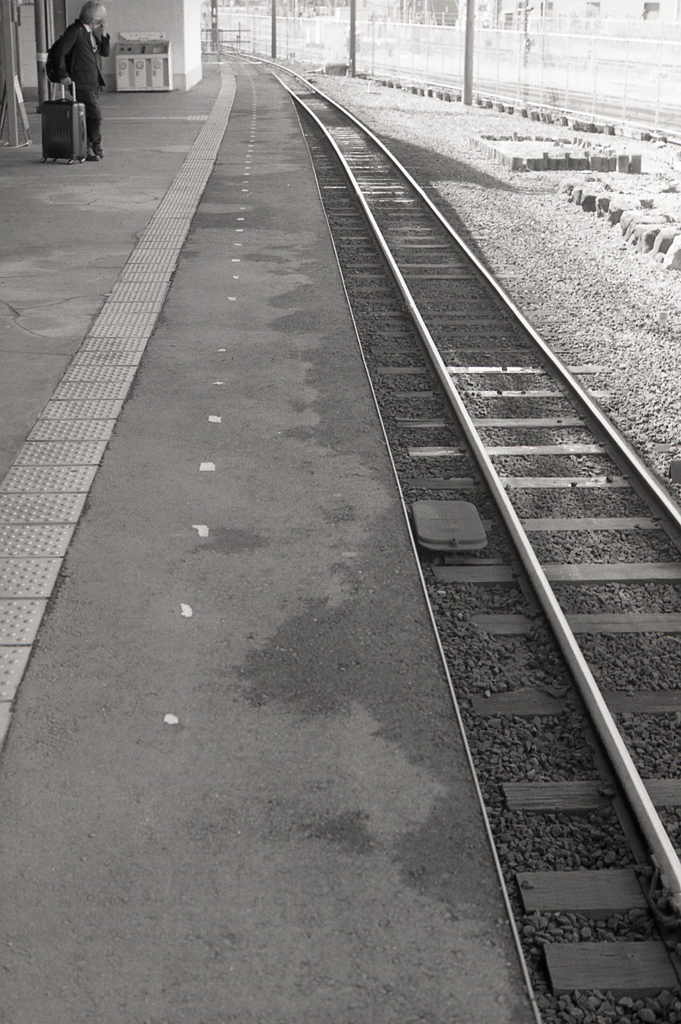 やっとホームに立てたね。（笑