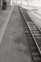 やっとホームに立てたね。（笑