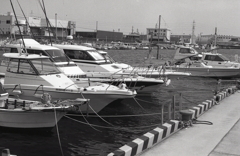 停留されたレジャーボート