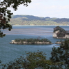 木陰から松島湾の浮島等々…