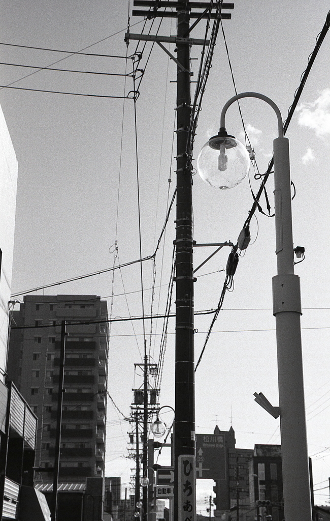 透明硝子の街灯