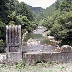 石橋から矢作の上流風景