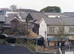 駅輩見える有松宿の風景