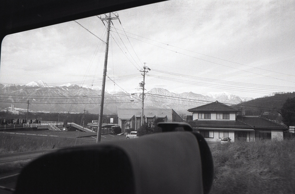 車窓の北アルプス