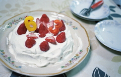 娘の手作り誕生ケーキ　～今日の現像より