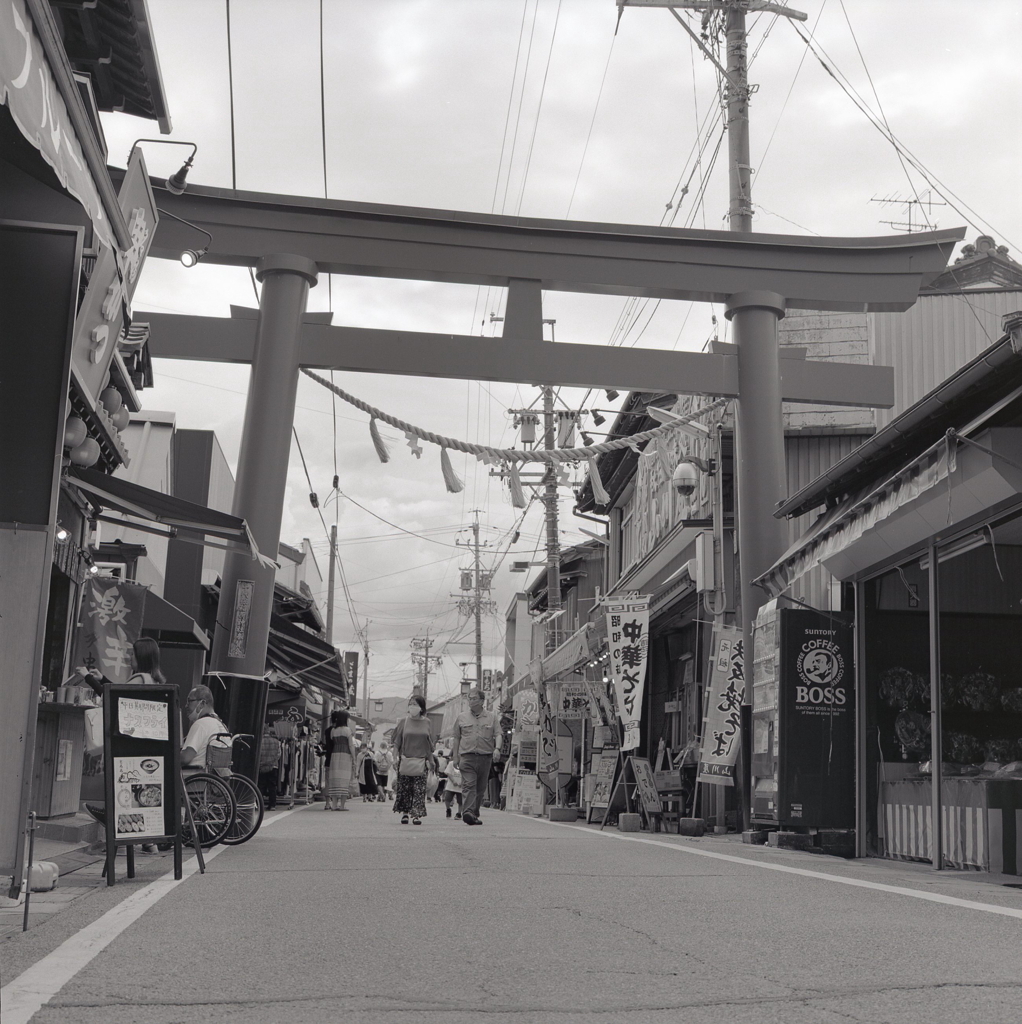 お千代稲荷参道のローアングル