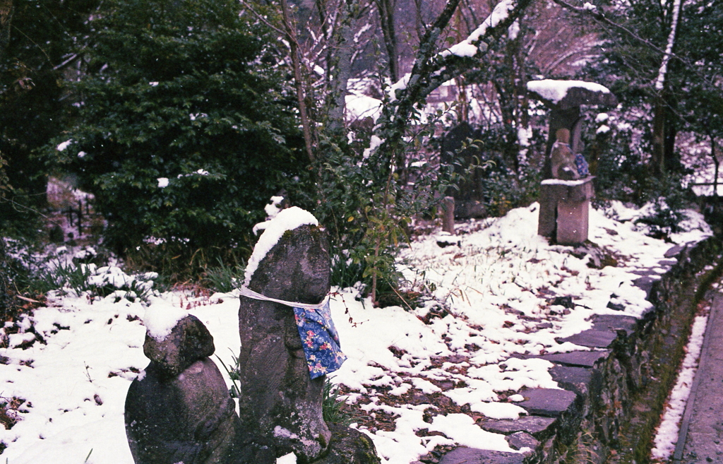 定光寺参拝の道で