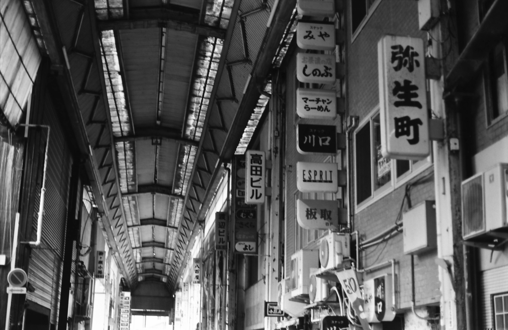 弥生町のアーケード