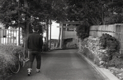 鳥居の参道　～東京モノクロ