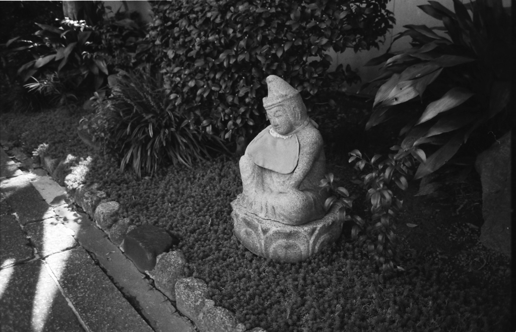 傾げる石仏
