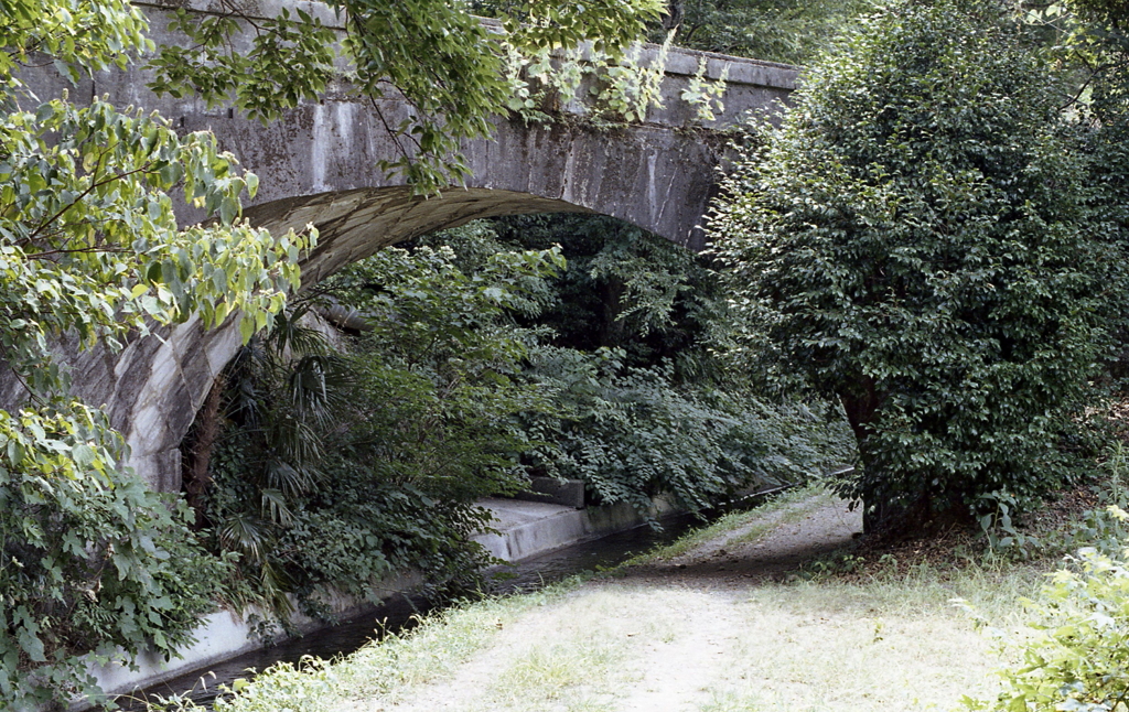 用水上流部からの「ねじり橋」
