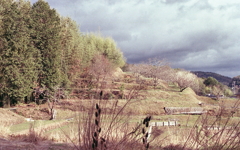 隣り合わせる山里の風景
