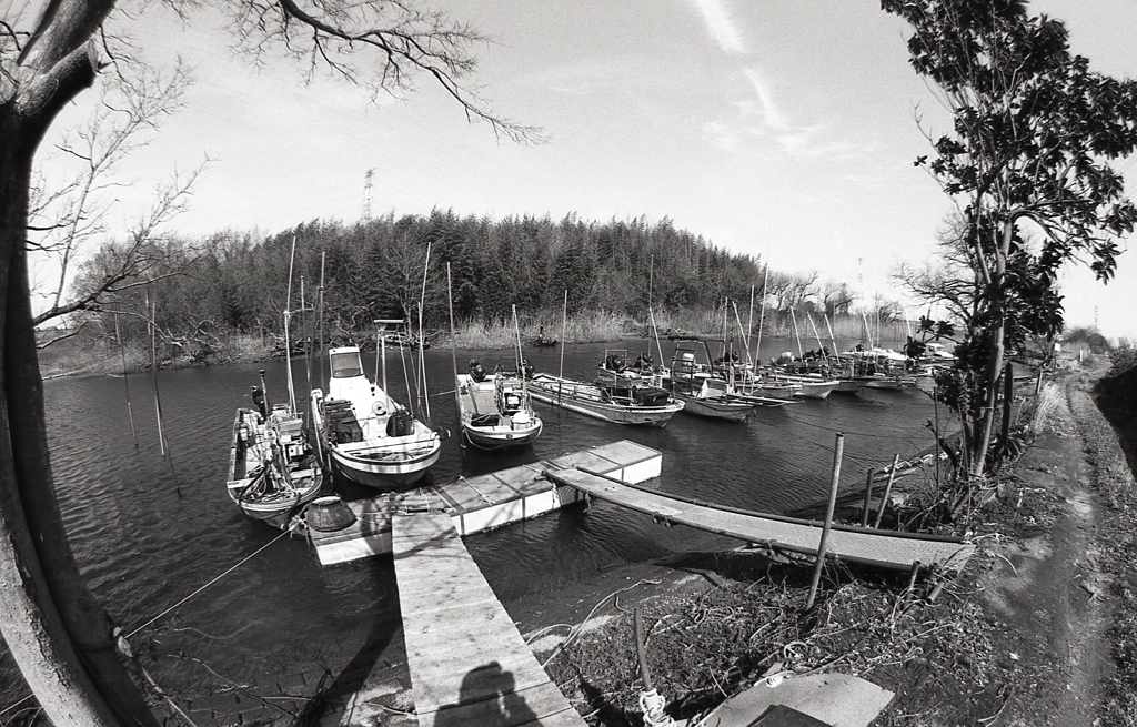 木曽川の入り江（船頭平閘門につづく）