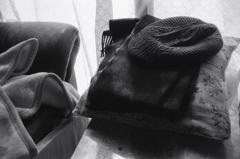 ハンチングとマフラー