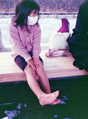 「あったかぁ～い！」って笑っていた。