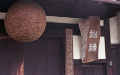 大きな杉玉と始禄