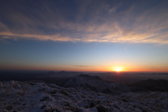 星生山から見る夕陽
