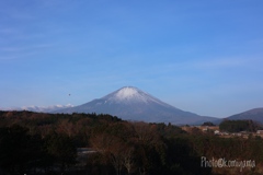 富士山と気球