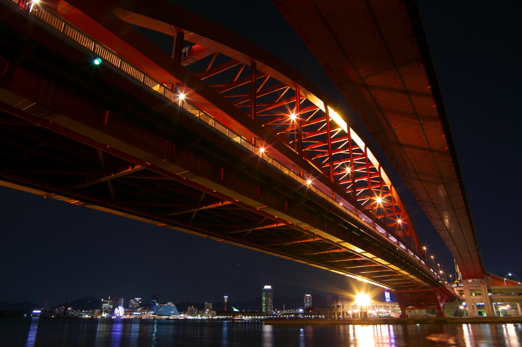 神戸大橋と港