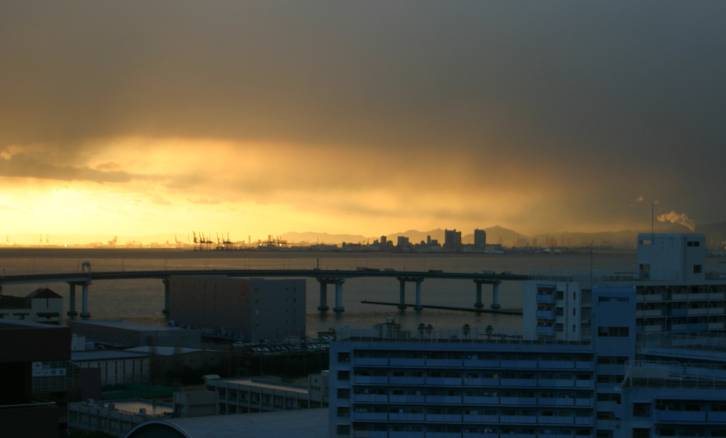 バルコニーからの夕焼け2010.1.8