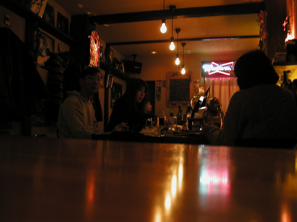 at a bar