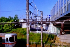 架線と電車