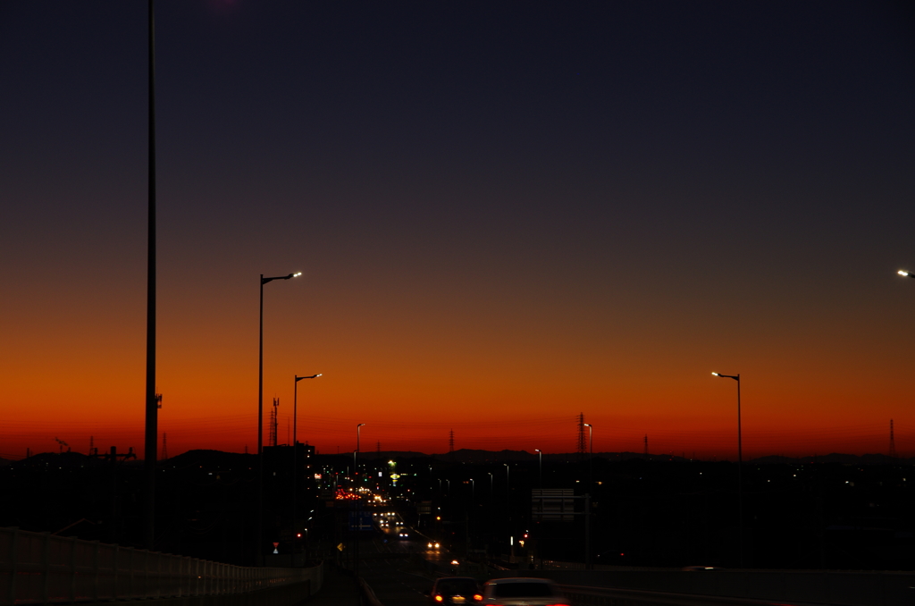 晦日の夕景