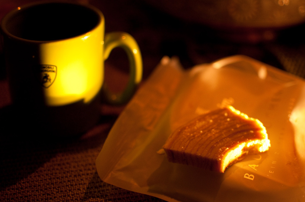 バームクーヘンとコーヒー