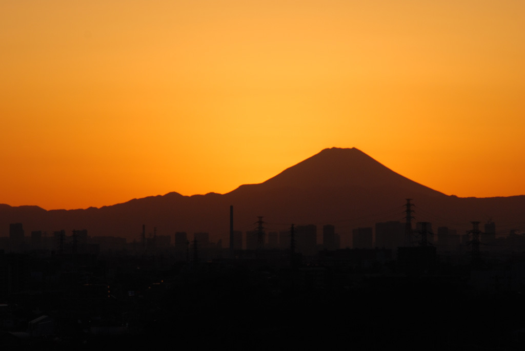 富士の影