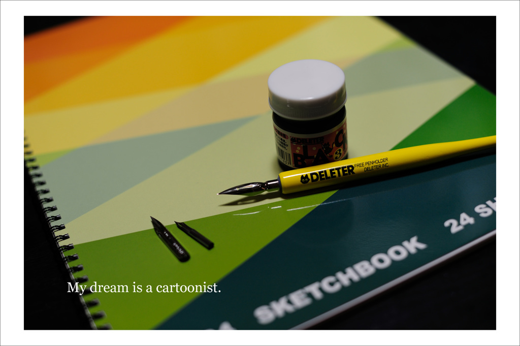 My dream is a cartoonist.