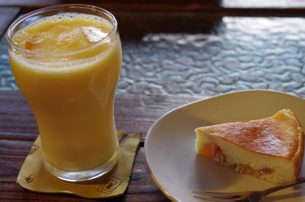 みっくちゅじゅーちゅとリンゴのチーズケーキ