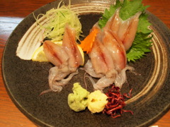 ホタルイカのお造り