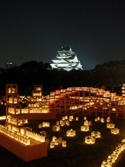 虹の橋と天守閣　～西ノ丸庭園からの１ショット～
