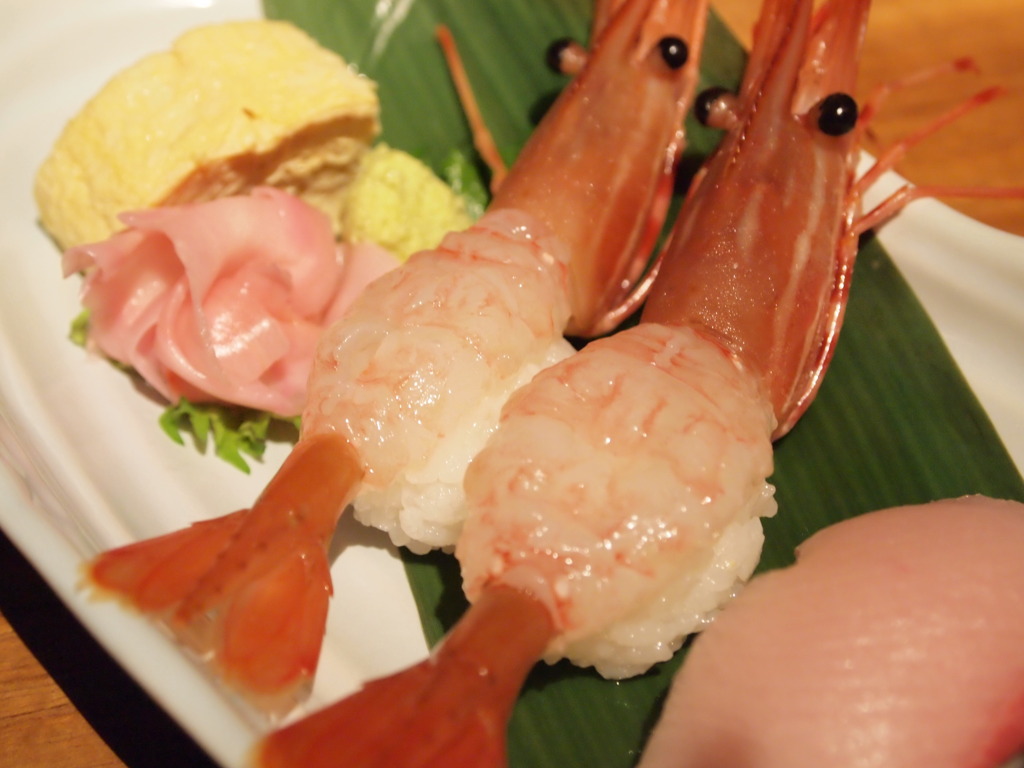 ぼたん海老のお寿司