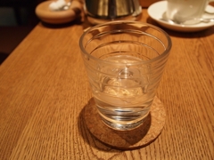a glass of water