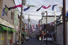 商店街の鯉のぼり