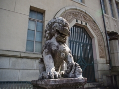 京都観世会館の狛犬or獅子