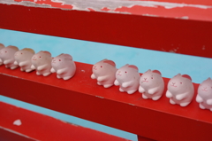 うさぎの置物　勢揃い！