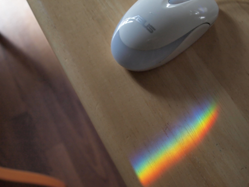 a rainbow sunlight in my room