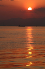 伊勢湾の夕日