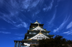 秋晴れの大阪城